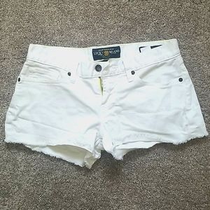 Lucky Brand white cut off low rise shorts